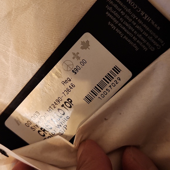 HKR-C COLLECTION CRISTALLO TOP WHITE SIZE S/P - Picture 4 of 7